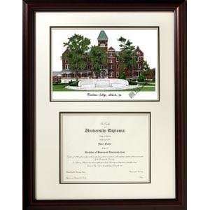 Morehouse College Graduate Framed Lithograph w/ Diploma Opening