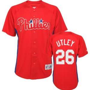  Chase Utley Adult Red #26 Philadelphia Phillies Player 