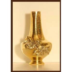   Art Nouveau Gold Plated Sterling Silver (Vermeil) Vase: Home & Kitchen