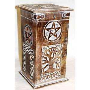  Incense Chest Adorned with Beautiful Pentagram and Tree of 