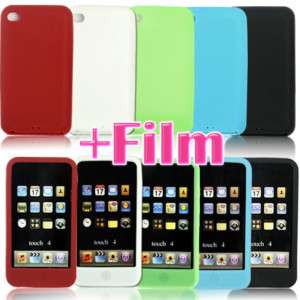 Silicone Case+ Screen Cover for iPod Touch 4 4G 4th Gen  
