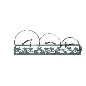   Wall Spice & Lid Rack With Ivy Vine Front & Optional Pot Rail Home