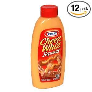 Cheez Whiz Squeeze, 15 Ounce Tubes (Pack of 12)  Grocery 