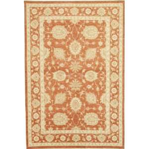    64 x 95 Red Hand Knotted Wool Ziegler Rug: Furniture & Decor