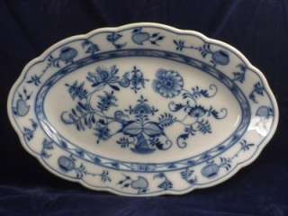 Antique Meissen Platter Germany Blue Onion Vintage Porcelain Carl 