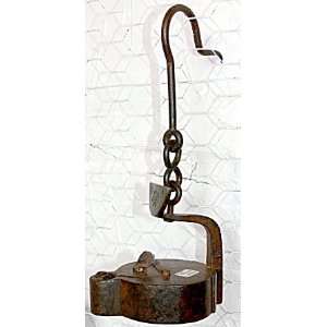  American Miners Lamp 19th Century Wrought Iron