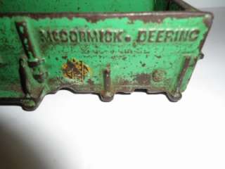 1930s Arcade Cast Iron McCormick Deering Weber Wagon box Original 