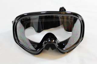 Ski Snowmobile Motorcycle Off Road Goggle Eyewear Black Frame Clear 