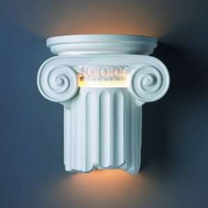  Ambiance Unpainted Bisque Ionic Column Wall Sconce