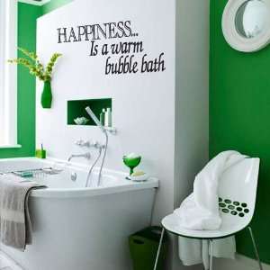  Happiness Is A Warm Bubble Bath   Vinyl Wall Art Decal 