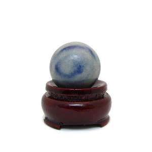  Sodalite Gemstone Metaphysical Sphere with Stand, 30mm 