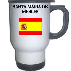   SANTA MARIA DE MERLES White Stainless Steel Mug 