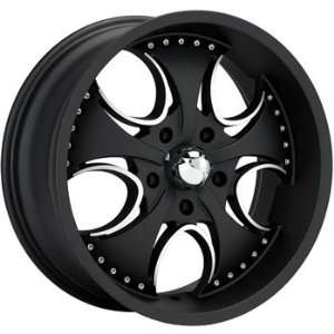 KMC KM755 20x8.5 Black Wheel / Rim 5x135 with a 12mm Offset and a 87 