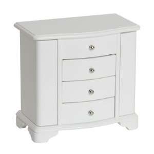  Mele & Co. Sibyl Musical Jewelry Box in White: Home 