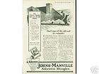 1921 Johns Manville Asbestos Co Ad  