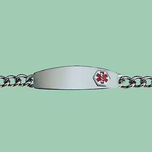  8in Medical Bracelet   Stainless Steel: Jewelry