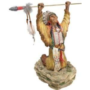   Indian Tribal Chief Statue Sculpture Figurine/southwest Art Home