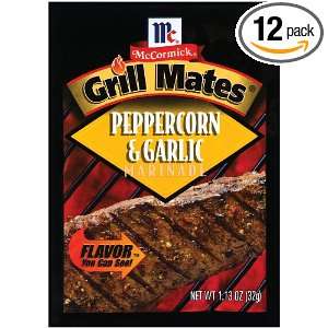 Grill Mates Peppercorn and Garlic Marinade, 1.13 Ounce (Pack of 12 