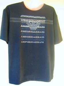 Authentic New EMPORIO ARMANI Italian Mens T Shirt signature logo XL 