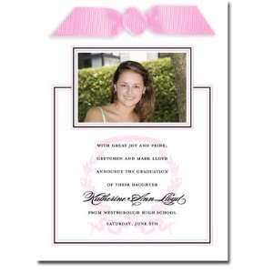   Invitations (Acanthus with Ribbon   Pink & Black with Photo) Health
