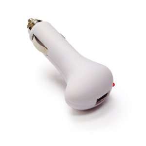   USB Car/Air Charger with Detachable Adapters   White Electronics