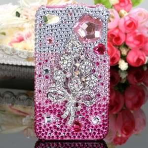 iPhone 4S Holy Harvest Premium 3D Diamond Cover Case Pink Silver 4S/4 