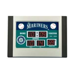  MLB Seattle Mariners Scoreboard Desk Clock Sports 