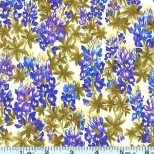  45 Wide Hill Country Floral Ivory Fabric By The Yard 