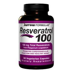 Jarrow Formulas Resveratrol 100, 100 mg Size 60 Vegetarian Capsules