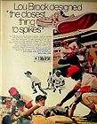 1971 Lou Brock Cardinals Baseball Converse Shoes~Spikes~ODDBALL SPORTS 