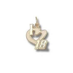  Driver Number I Heart 18 1/2 Charm/Pendant: Sports 