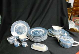   ives royal china set blue 75 dishes plates lincoln park emporium
