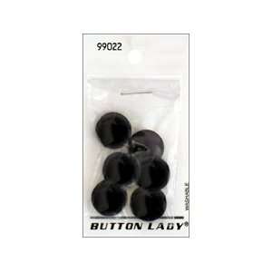  JHB Button Lady Buttons Black 5/8 6 pc (6 Pack) Pet 
