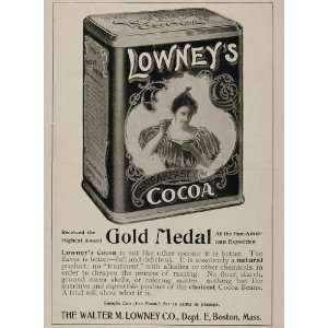  1902 Ad Gold Medal Lowneys Cocoa Walter Lowney Boston 