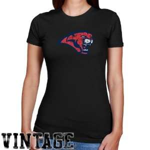  NCAA Houston Cougars Ladies Black Distressed Logo Vintage 