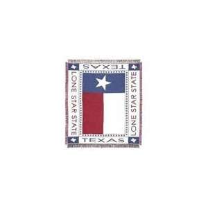  Texas Lone Star Flag Afghan Throw Blanket 48 x 60 Sports 