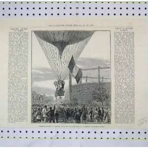  1887 Balloon Ascent Jovis Mallet Villette Gas Works: Home 