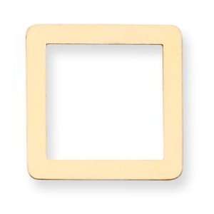  14K Gold Square Stamping Disc