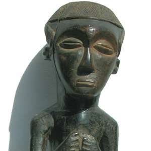 an african kuba female figure congo with base  