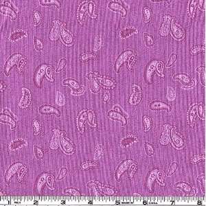  45 Wide Lady Katheryn Paisley Tonal Purple Fabric By The 
