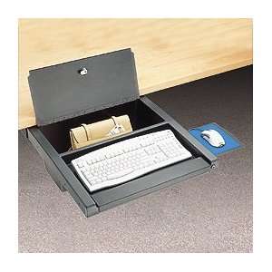 Matte Black Keyboard/Storage Drawer with Locking Lid