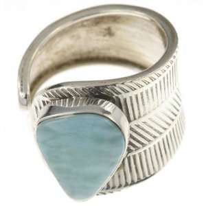  925 Sterling Silver LARIMAR Ring, Size 6.5, 6.33g Jewelry