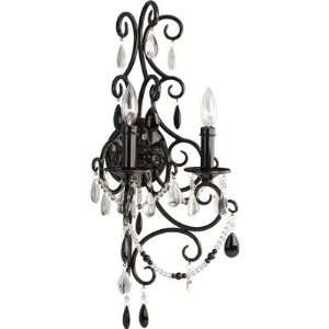    Midnight Waltz Wall Sconce in Black Lacquer