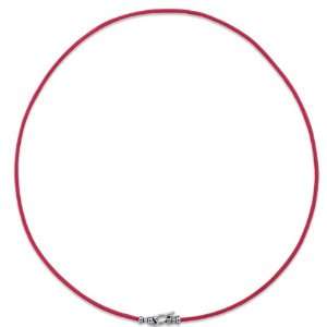  Pink 2mm Leather Cord Necklace Choker Hook Clasp Sizes 16 
