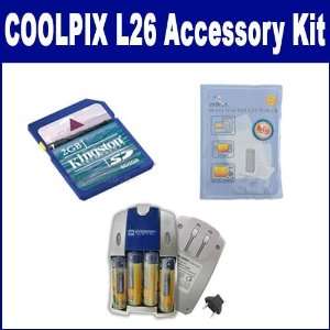  Nikon Coolpix L26 Digital Camera Accessory Kit includes 