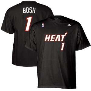  NBA adidas Miami Heat #1 Chris Bosh Black Net Player T 