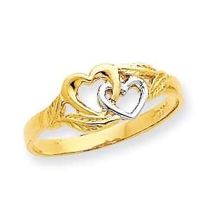  Double Heart Cut Out Ring in 14k Yellow Gold Jewelry