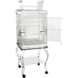   Bird Cage Cages Play W/Stand On Wheels 20x20x58 600HCHR: Pet Supplies