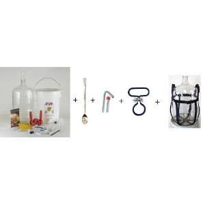 Gold Complete Beer Equipment Kit (K7p) Premium with 5 Gallon Glass 