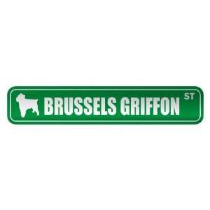 BRUSSELS GRIFFON ST  STREET SIGN DOG